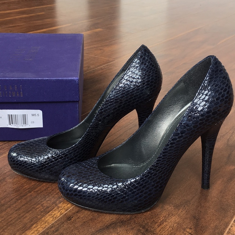 Stuart Weitzman snakeskin stiletto heels
